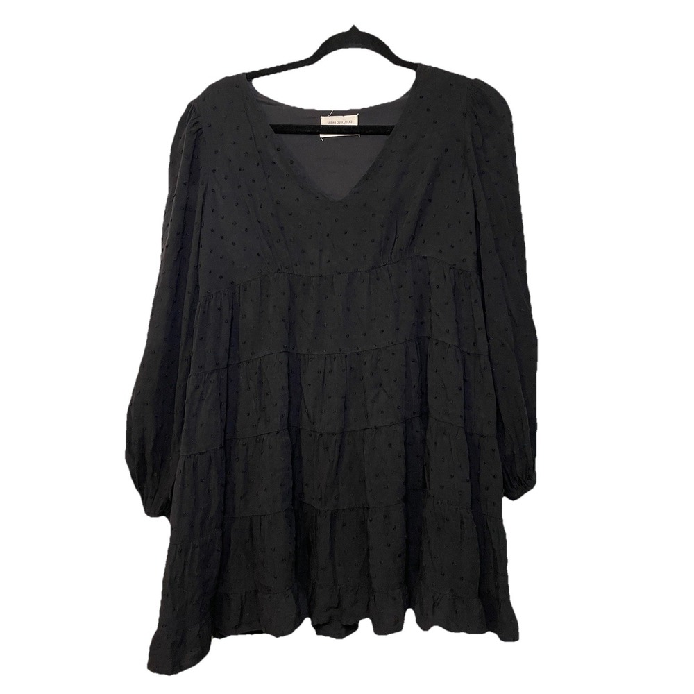 Urban Outfitters Boho‎ Mini Dress Women's Size XS Black Long Sleeve
